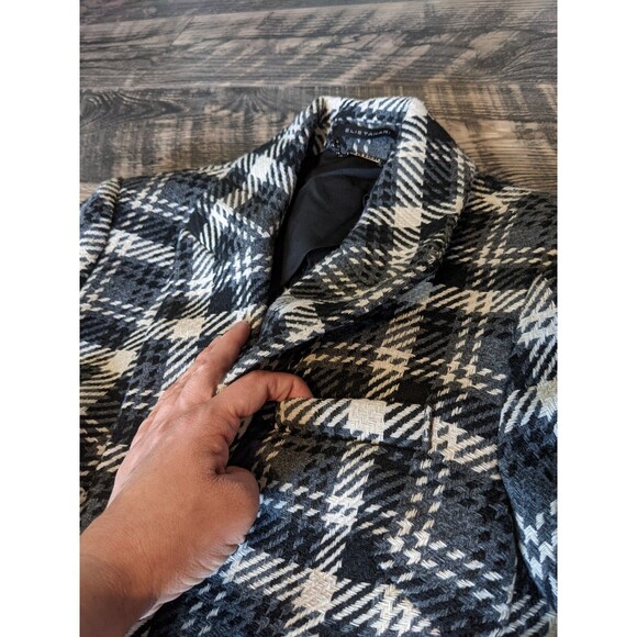 Elie Tahari Tweed Blazer XS Wool Blend Preppy Old Money Houndstooth NWT $325 - Picture 4 of 12